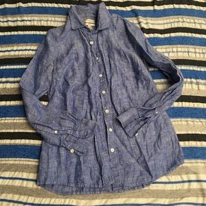 J. Crew linen perfect shirt size 2